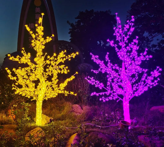 Cherry Blossom Tree LED Lights – 1.2M 480/576 LED Christmas Light Tree for Indoor & Outdoor Décor - pink