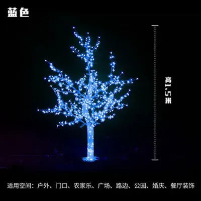 Cherry Blossom Tree LED Lights – 1.2M 480/576 LED Christmas Light Tree for Indoor & Outdoor Décor-Blue