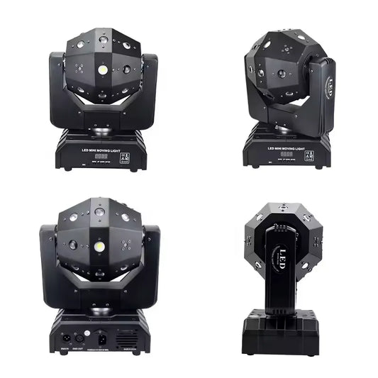 16×3W Mini RGBW Moving Head Stage Light – 3-in-1 Beam, Wash & Strobe