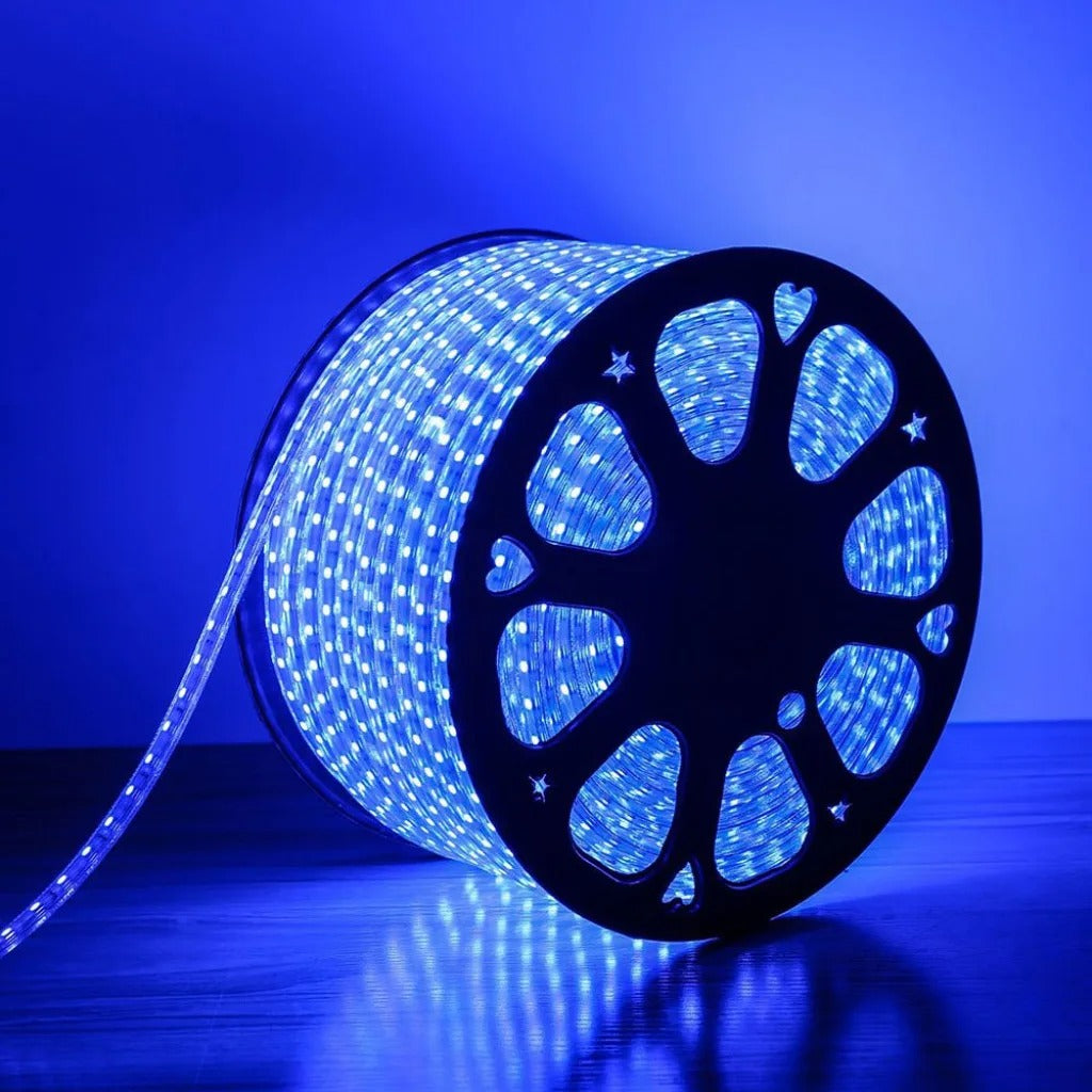LED Strip Light 100M – 220V Blue Flexible Waterproof Rope Light