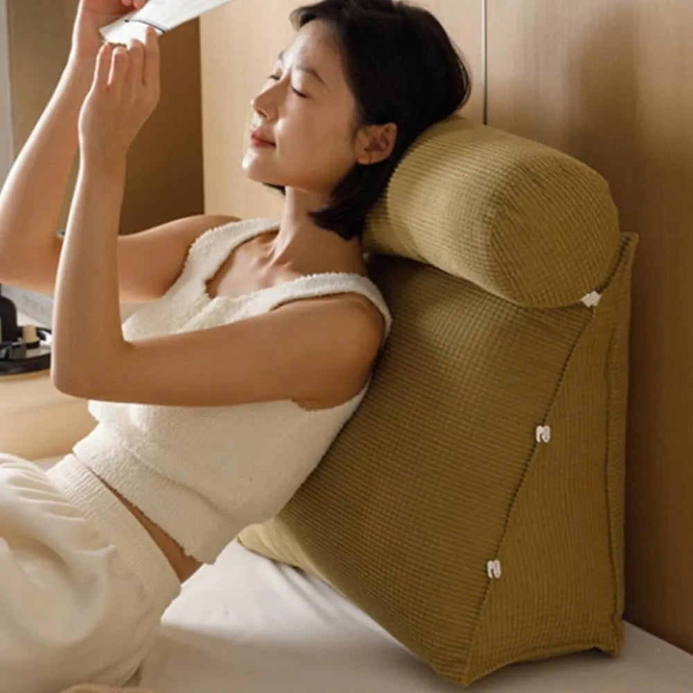 Ergonomic Wedge Pillow with Removable Roll Cushion - Khaki