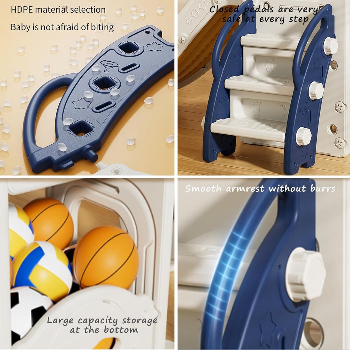 Toddler Slide and Swing Set – 4 in 1 Indoor and Outdoor Playground for Kids