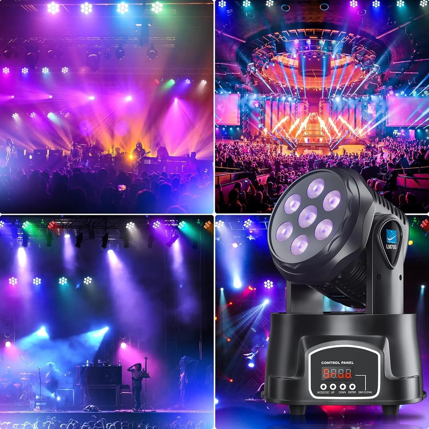 RGBW Moving Head DJ Stage Light – 4-in-1 Wash Effect