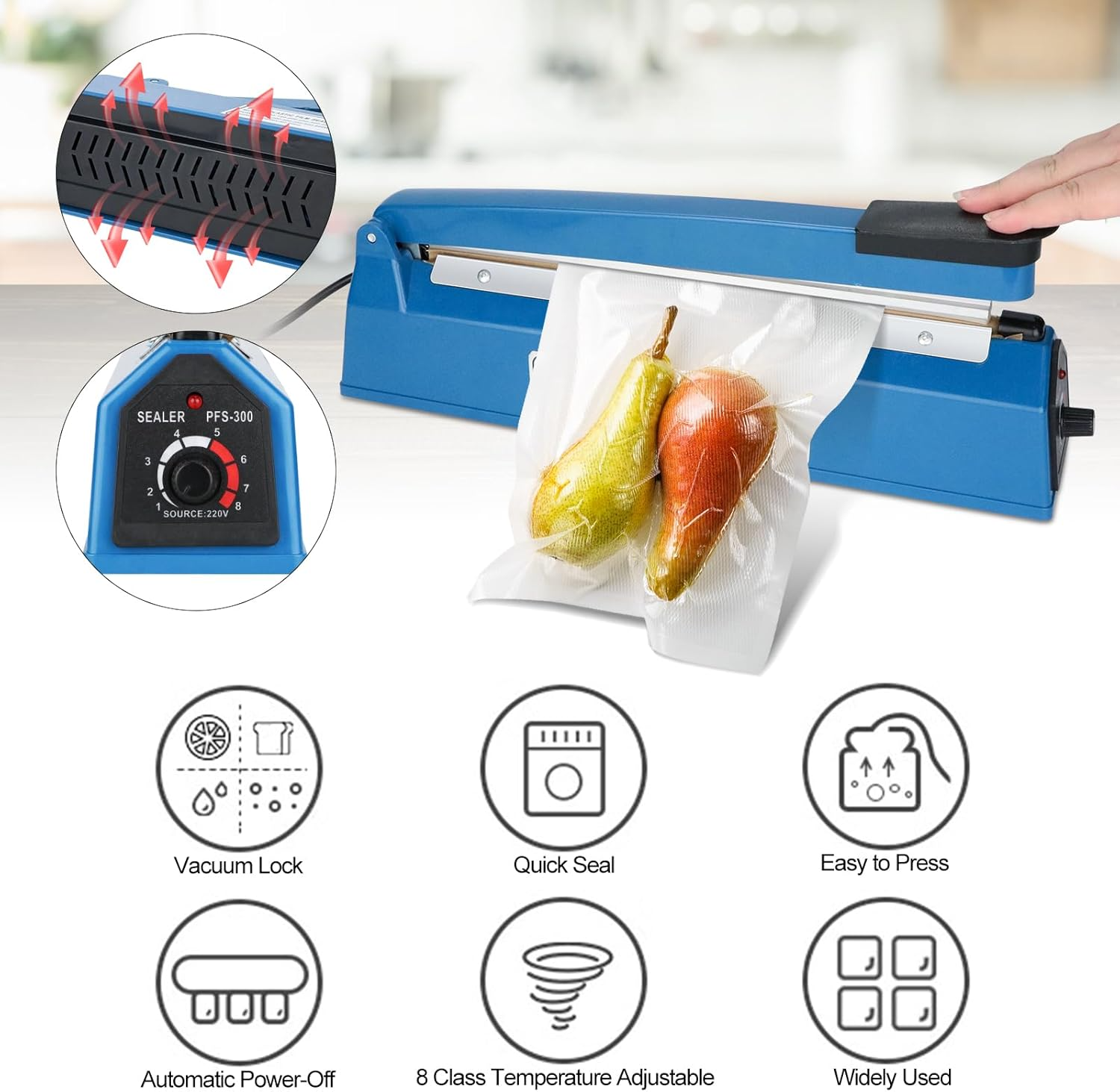 300mm Electric Impulse heat Sealer – Professional Heat Sealer for Plastic, PP & PE Bags