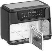 KF 9.5L Dual Basket Air Fryer, 2400W Double Zone Airfryer with Visual Windows, 10-in-1 Touchscreen Presets, 3.5L + 6L Independent Baskets, Temperature Control 80°C-200°C, Non-Stick, ZHAF-900AP