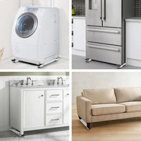 AO-50172 Heavy Duty Appliance Rollers - Adjustable & Expandable Washing Machine Base - Steel Furniture Mover with Locking Brakes - Universal Mobile Roller Trolley for Fridge, Washer, & Dryer