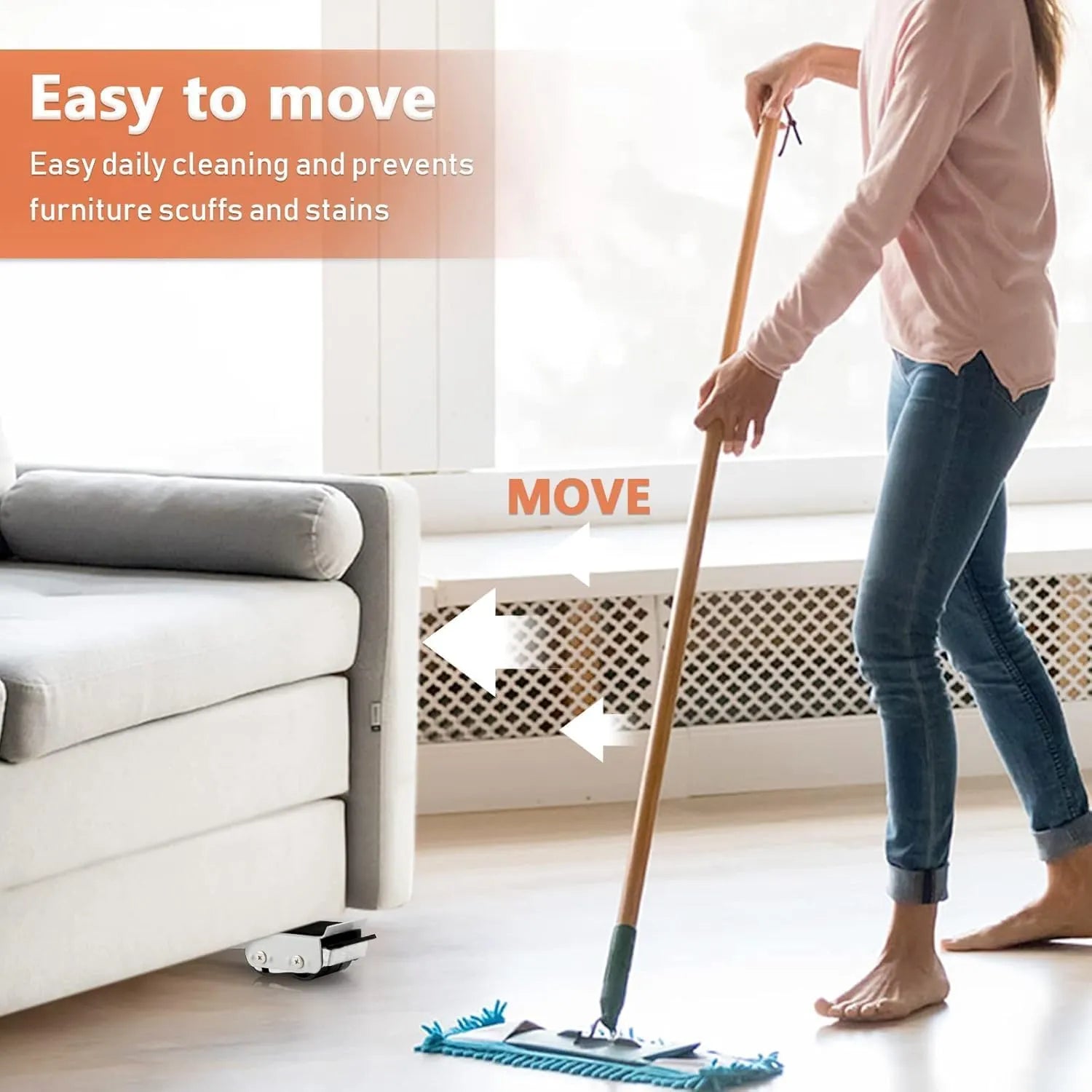 AO-50172 Heavy Duty Appliance Rollers - Adjustable & Expandable Washing Machine Base - Steel Furniture Mover with Locking Brakes - Universal Mobile Roller Trolley for Fridge, Washer, & Dryer