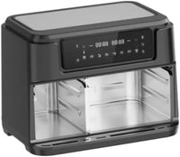 KF 9.5L Dual Basket Air Fryer, 2400W Double Zone Airfryer with Visual Windows, 10-in-1 Touchscreen Presets, 3.5L + 6L Independent Baskets, Temperature Control 80°C-200°C, Non-Stick, ZHAF-900AP