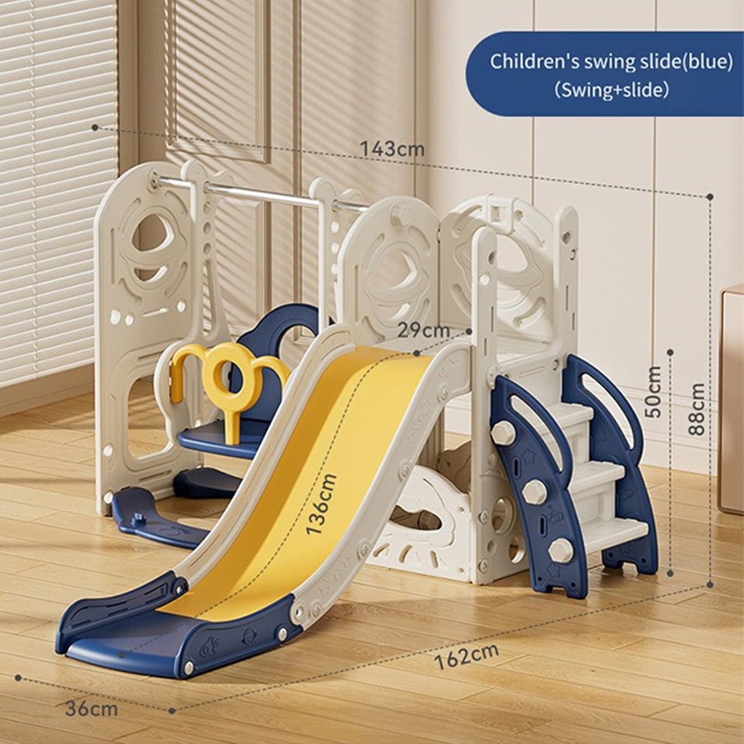Toddler Slide and Swing Set – 4 in 1 Indoor and Outdoor Playground for Kids