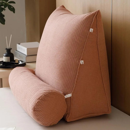 Ergonomic Wedge Pillow with Removable Roll Cushion - Pink