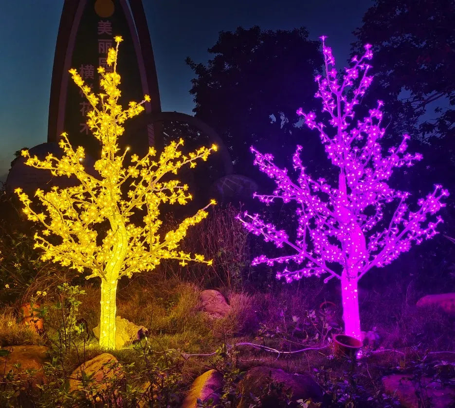 Cherry Blossom Tree LED Lights – 1.2M 480/576 LED Christmas Light Tree for Indoor & Outdoor Décor - pink