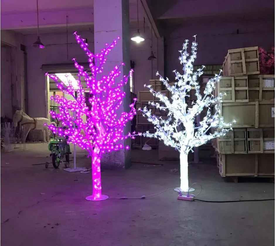 Cherry Blossom Tree LED Lights – 1.2M 480/576 LED Christmas Light Tree for Indoor & Outdoor Décor - pink