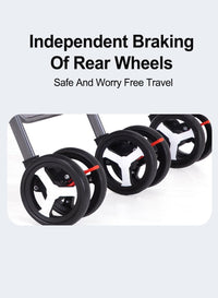 Twin Side-by-Side Double Light Stroller – Easy Fold Travel Stroller with Storage Basket