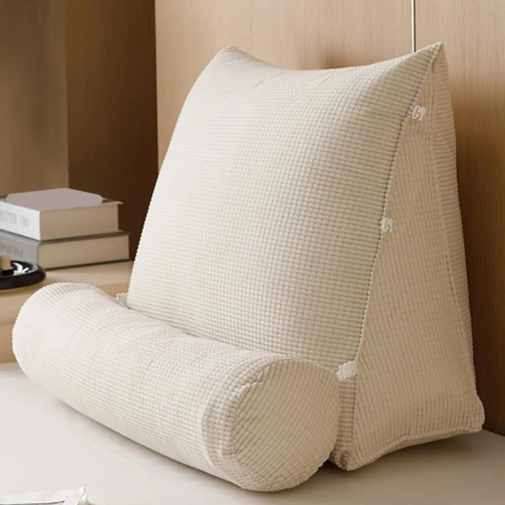 Ergonomic Wedge Pillow with Removable Roll Cushion - Green (Beige)
