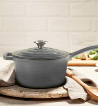 Chefs Choice 11-Piece Enamel Cast Iron Casserole Cookware Set - Grey