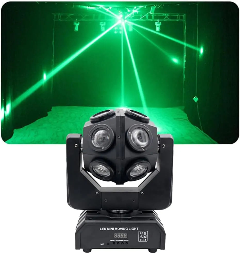 12 RGBW LED Moving Head Football Light – Unlimited Rotation Beam Stage Lighting for DJ