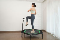 Handrail Hexagonal Fitness Trampoline – Stainless Steel, with Safety Handle