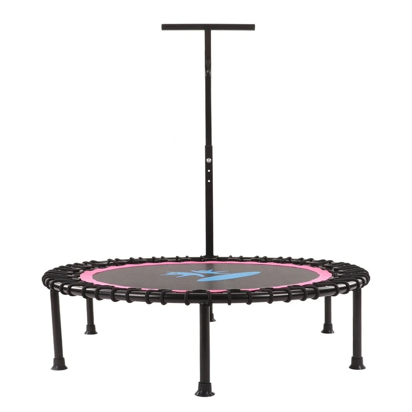 Foldable Mini Fitness Trampoline with Adjustable Handle – Home & Outdoor Exercise Rebounder