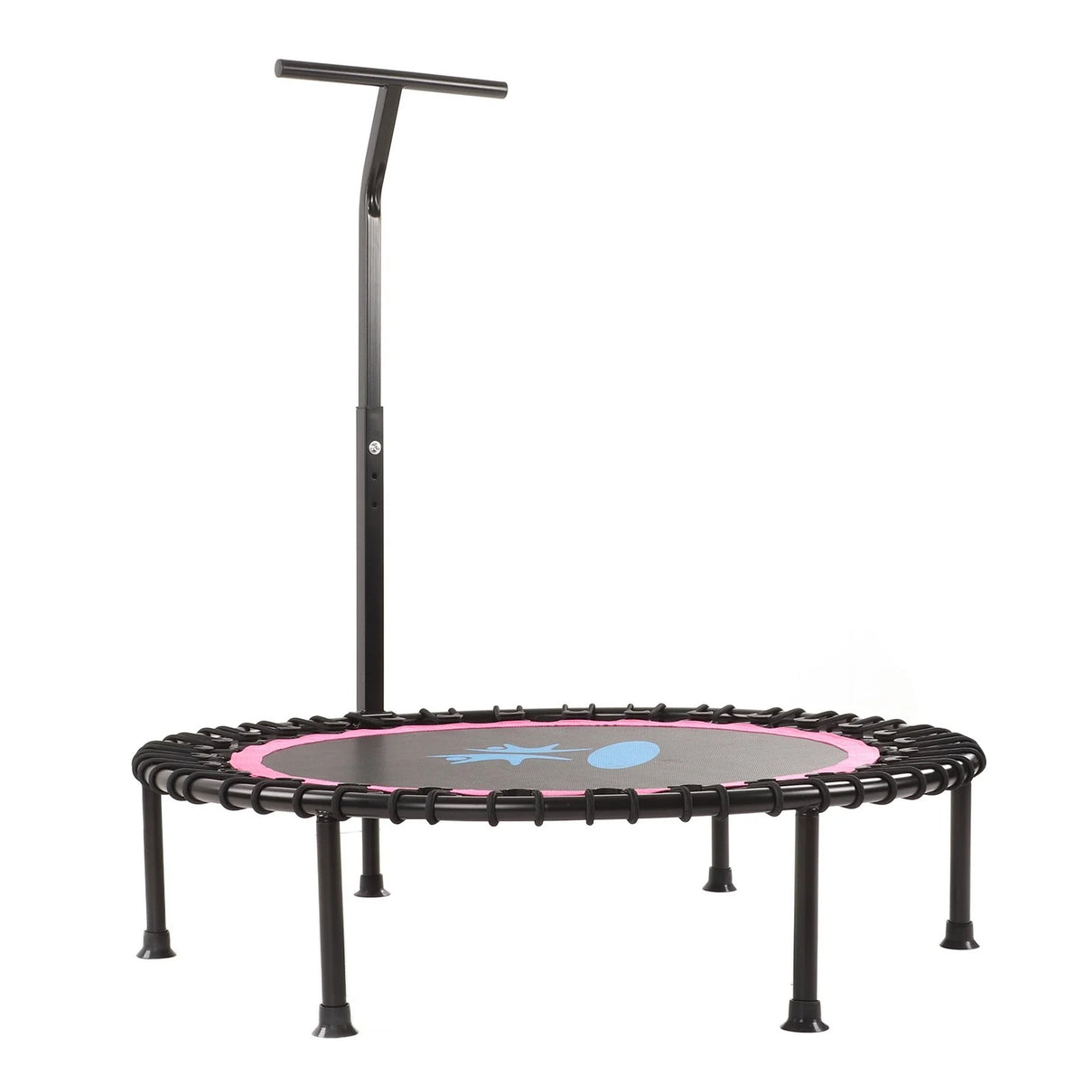 Foldable Mini Fitness Trampoline with Adjustable Handle – Home & Outdoor Exercise Rebounder