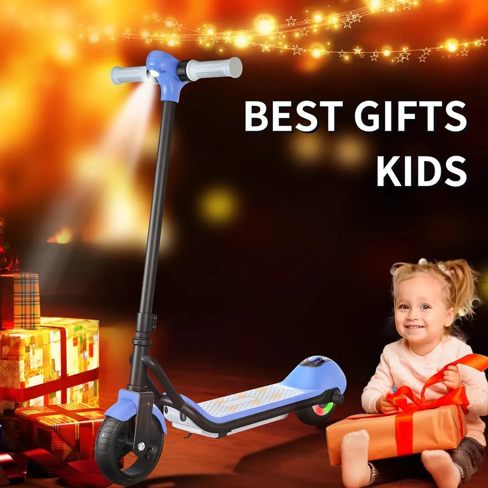 14Km/h Kids Electric Bluetooth Scooter with LED Lights & Adjustable Handlebar