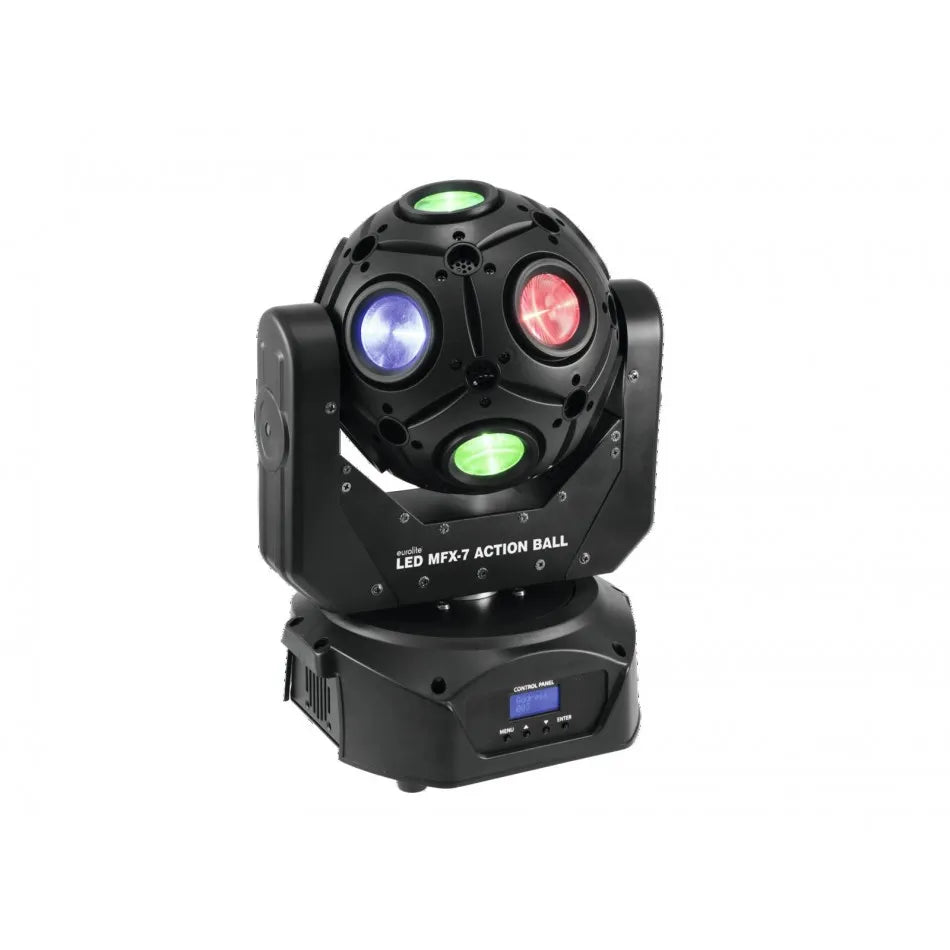DMX LED DJ Ball Effect Light – MFX-7 Moving Head RGBW Stage Lighting with Infinity Rotation