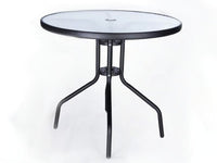 Tempered Glass Top Graphite Table