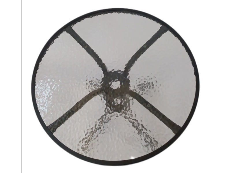 Tempered Glass Top Graphite Table
