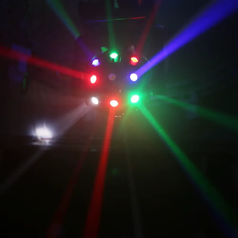 16×3W Mini RGBW Moving Head Stage Light – 3-in-1 Beam, Wash & Strobe