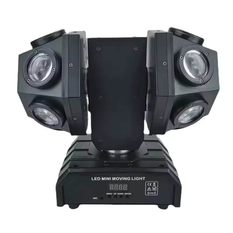 LED12 Double Head Moving Beam Light – Rotating RGB Laser DJ Stage Lighting for Parties, Weddings & Clubs