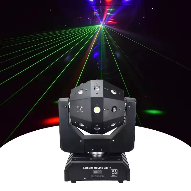 16×3W Mini RGBW Moving Head Stage Light – 3-in-1 Beam, Wash & Strobe