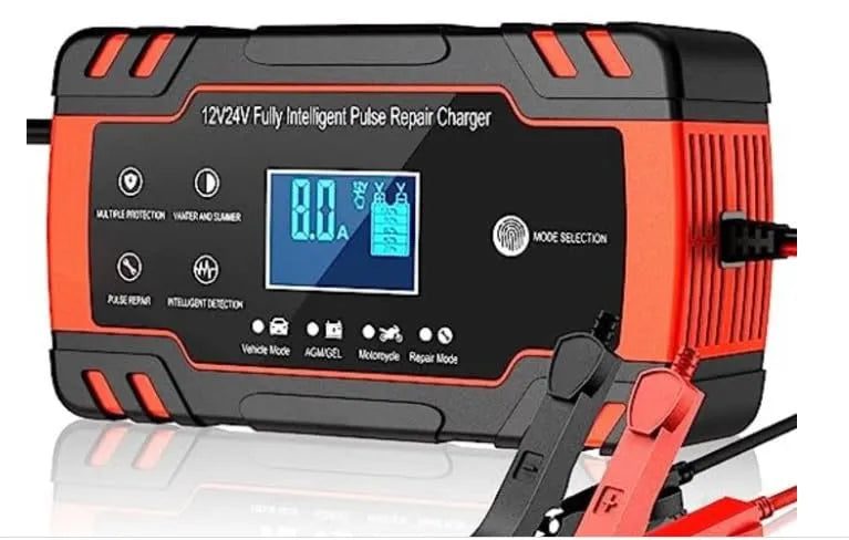 Transfigure Car Battery charger,8A 12V/4A 24V Car Battery Charger