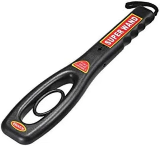 Super Wand Professional Handheld Metal Detector, Black, ABS Plastic, 360° Detection, Audio and Vibration Alerts, Security Screening Device, Model GP-008