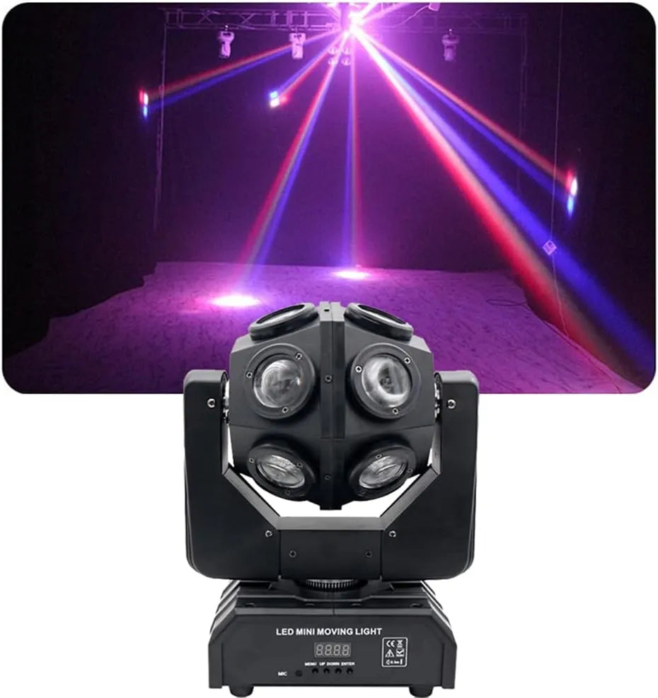 12 RGBW LED Moving Head Football Light – Unlimited Rotation Beam Stage Lighting for DJ