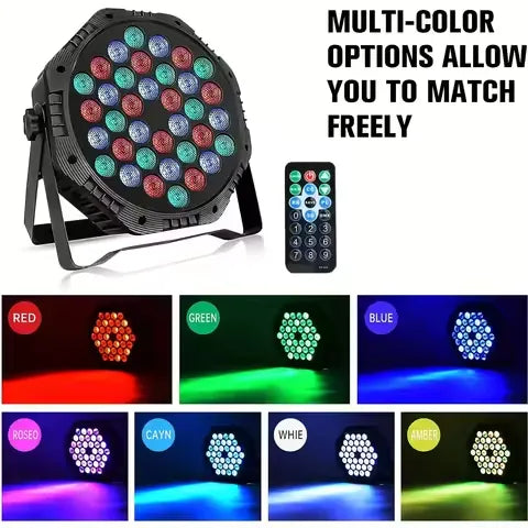 36 LED DJ Disco Light with Music Sync & Adjustable Stand