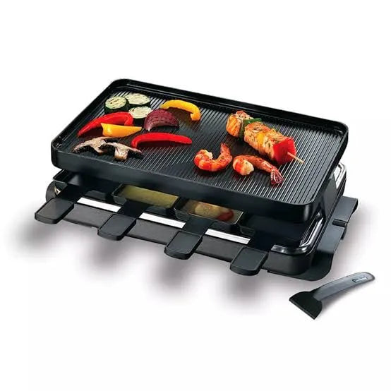 1500W Ackiliss Cheese Grill Machine – Multi-Tray Electric Raclette Grill with Adjustable Temperature