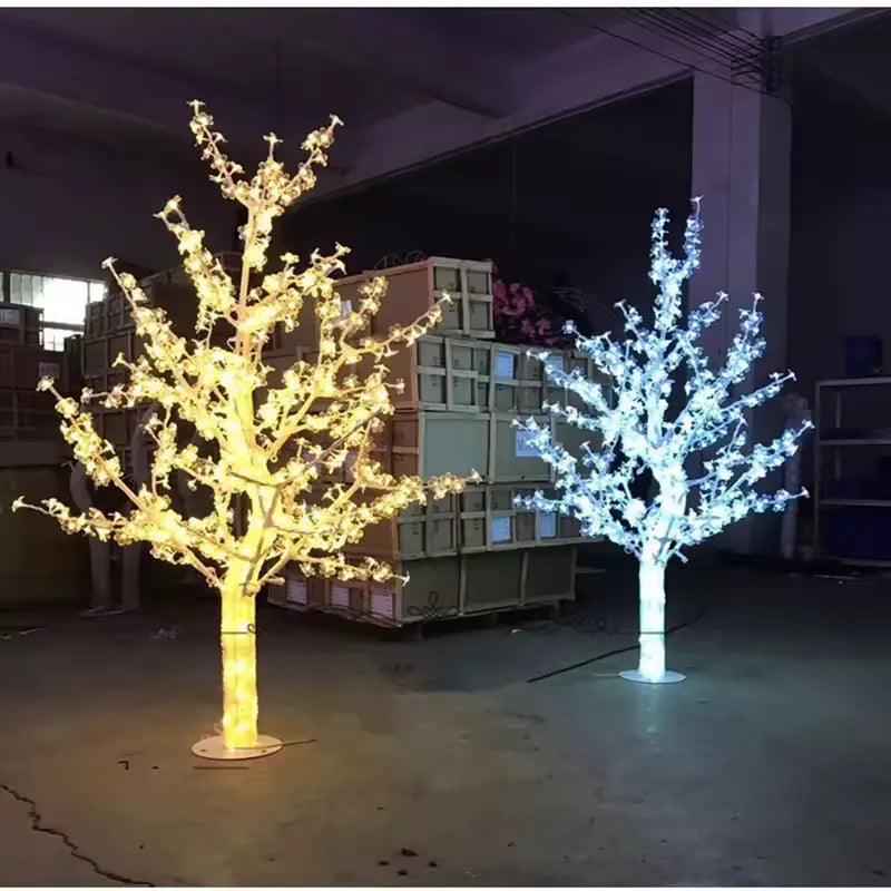 Cherry Blossom Tree LED Lights – 1.2M 480/576 LED Christmas Light Tree for Indoor & Outdoor Décor-Yellow