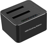 DualBay DataBridge Dual Bay HDD Docking Station, USB 3.0, Black, SATA Compatible, LED Status Indicators, Tool-Free Installation, 13cm x 11cm x 6cm, for 2.5 and 3.5-inch Drives