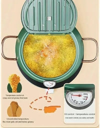 Deep Fryer Pot – 16cm, 20cm, 24cm | Built-In Thermometer, Grill Lid, Metal Handles | CrispControl ThermoFry Series