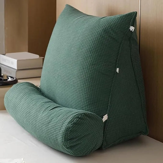 Ergonomic Wedge Pillow with Removable Roll Cushion - Green (Dark Green)