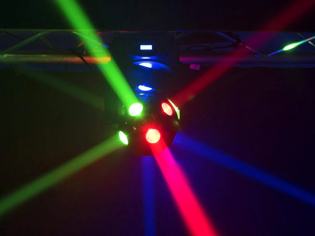 DMX LED DJ Ball Effect Light – MFX-7 Moving Head RGBW Stage Lighting with Infinity Rotation