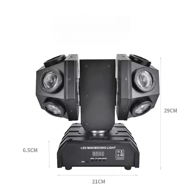 LED12 Double Head Moving Beam Light – Rotating RGB Laser DJ Stage Lighting for Parties, Weddings & Clubs