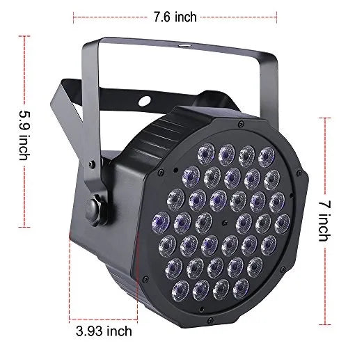 36 LED DJ Disco Light with Music Sync & Adjustable Stand