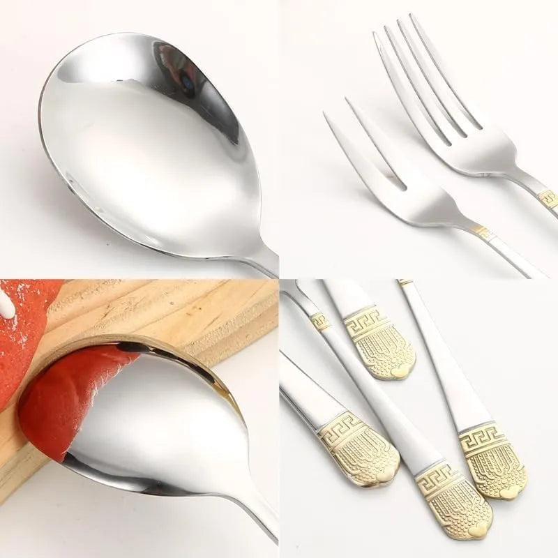 72-Piece Stainless Steel Cutlery Set with Wooden Gift Case