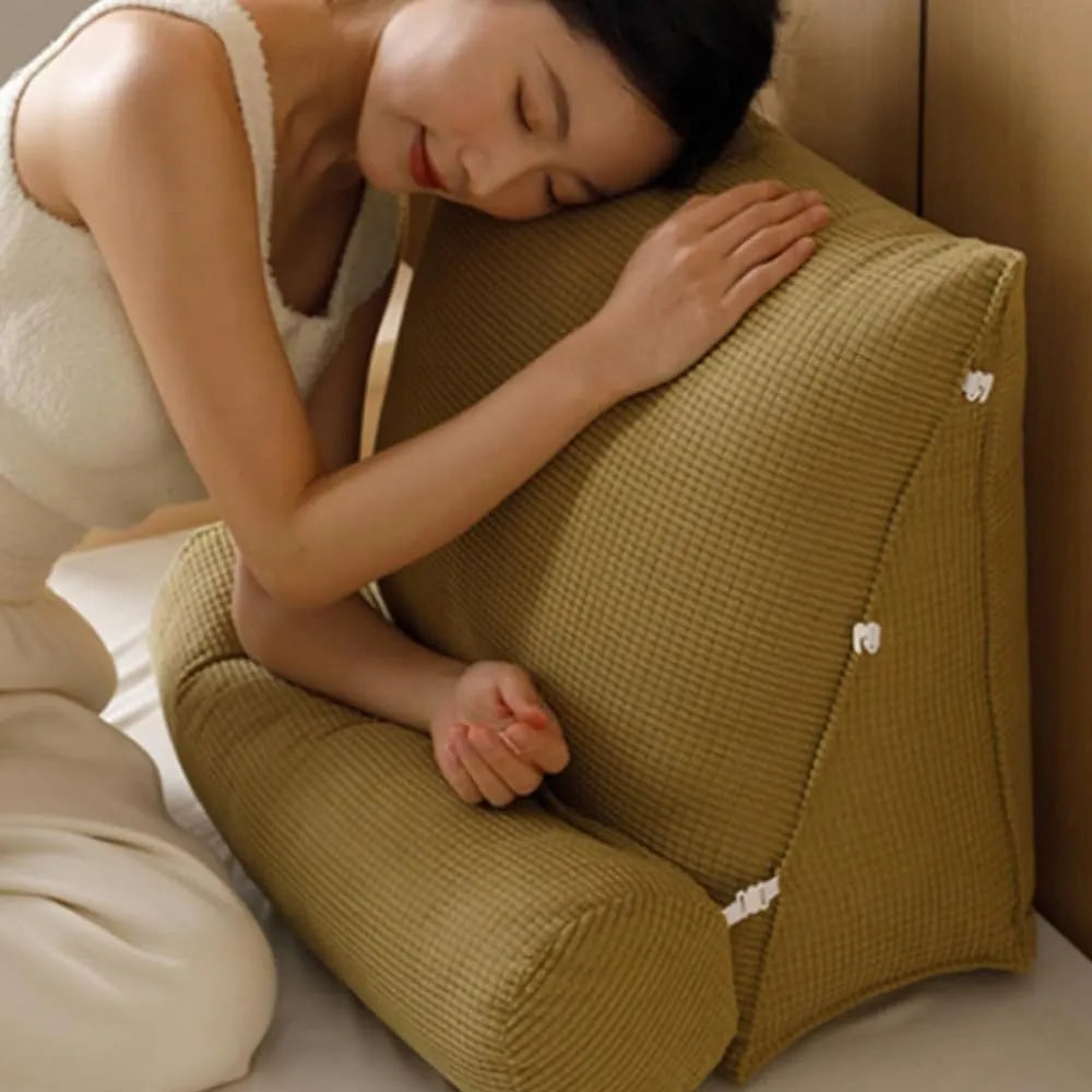 Ergonomic Wedge Pillow with Removable Roll Cushion - Khaki