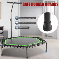 Handrail Hexagonal Fitness Trampoline – Stainless Steel, with Safety Handle