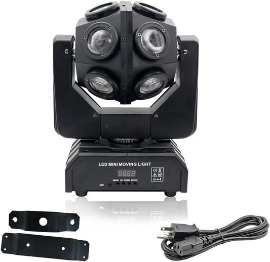 12 RGBW LED Moving Head Football Light – Unlimited Rotation Beam Stage Lighting for DJ