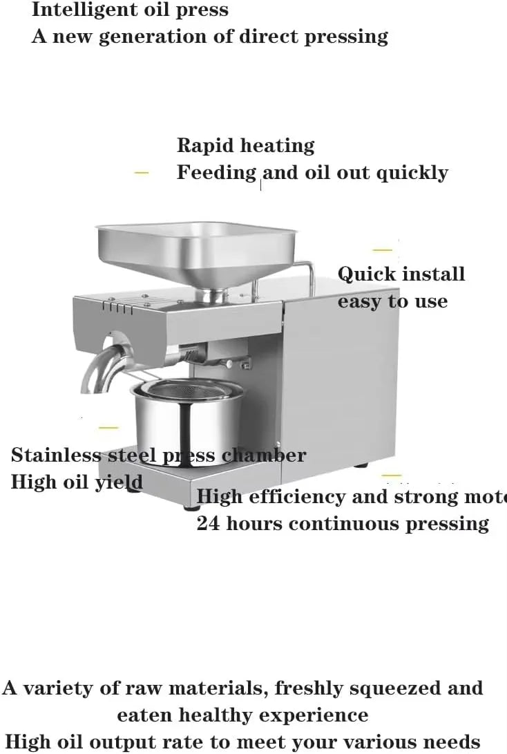 Automatic Hot and Cold Press Stainless Steel Seed and Nut Oil Press Machine