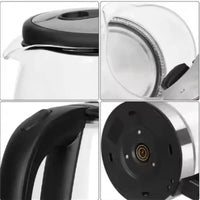 1.8L Blue LED Illuminated Glass Electric Kettle – Rapid Boil & Stainless Steel Accents