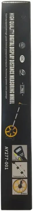Digital Distance Measuring Wheel with Large LCD Display - 12.5-Inch Collapsible Surveying Wheel with Telescopic Handle & Kickstand - High Precision Metric/Feet Conversion AY277-001