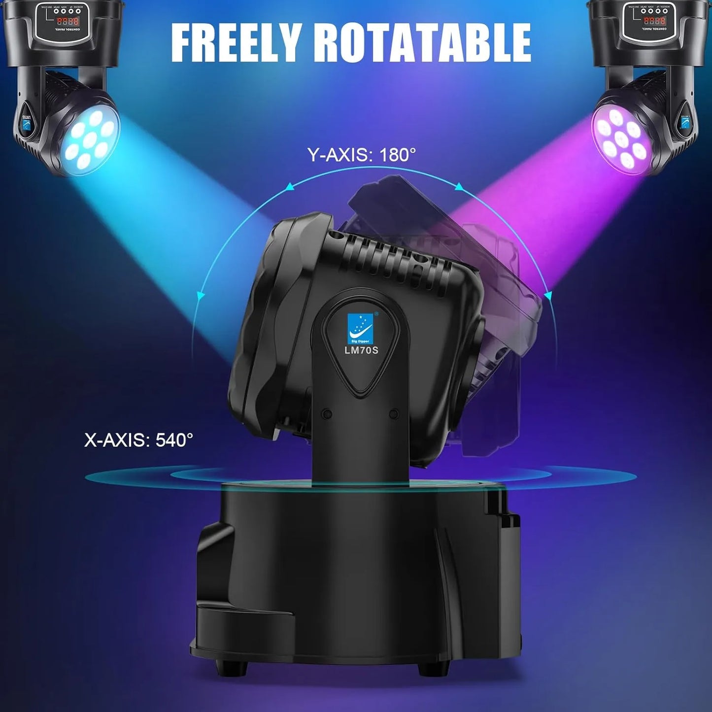 RGBW Moving Head DJ Stage Light – 4-in-1 Wash Effect